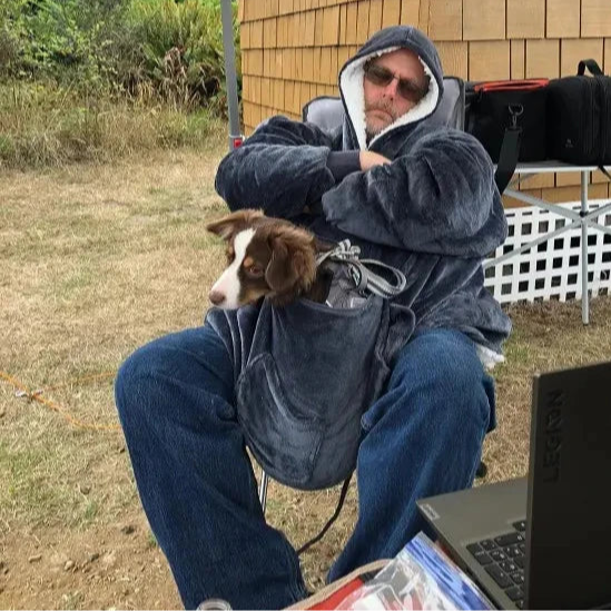 RooHood™ - Heated Hoodie  Pet & Snack Pouch